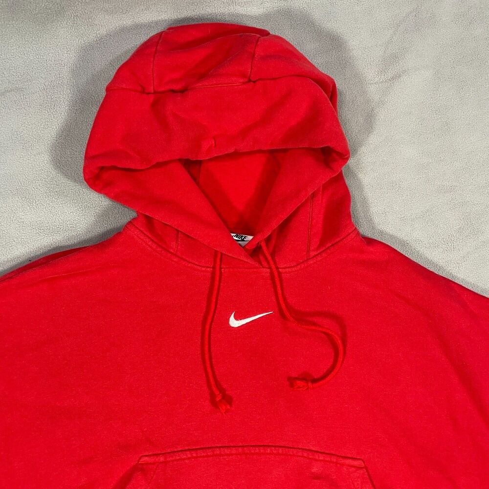 Nike Phoenix Fleece Womens Sz Small Oversized Pullover Hoodie Crop Center Swoosh - Picture 2 of 16